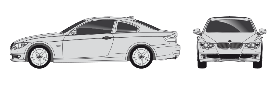 Head BMW 3-Series Coupe E92 2011